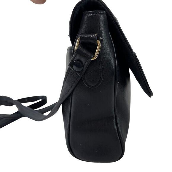 Etienne Aigner Womens Navy Blue Leather Flap Pocket Small Purse Shoulder Bag - Picture 13 of 16